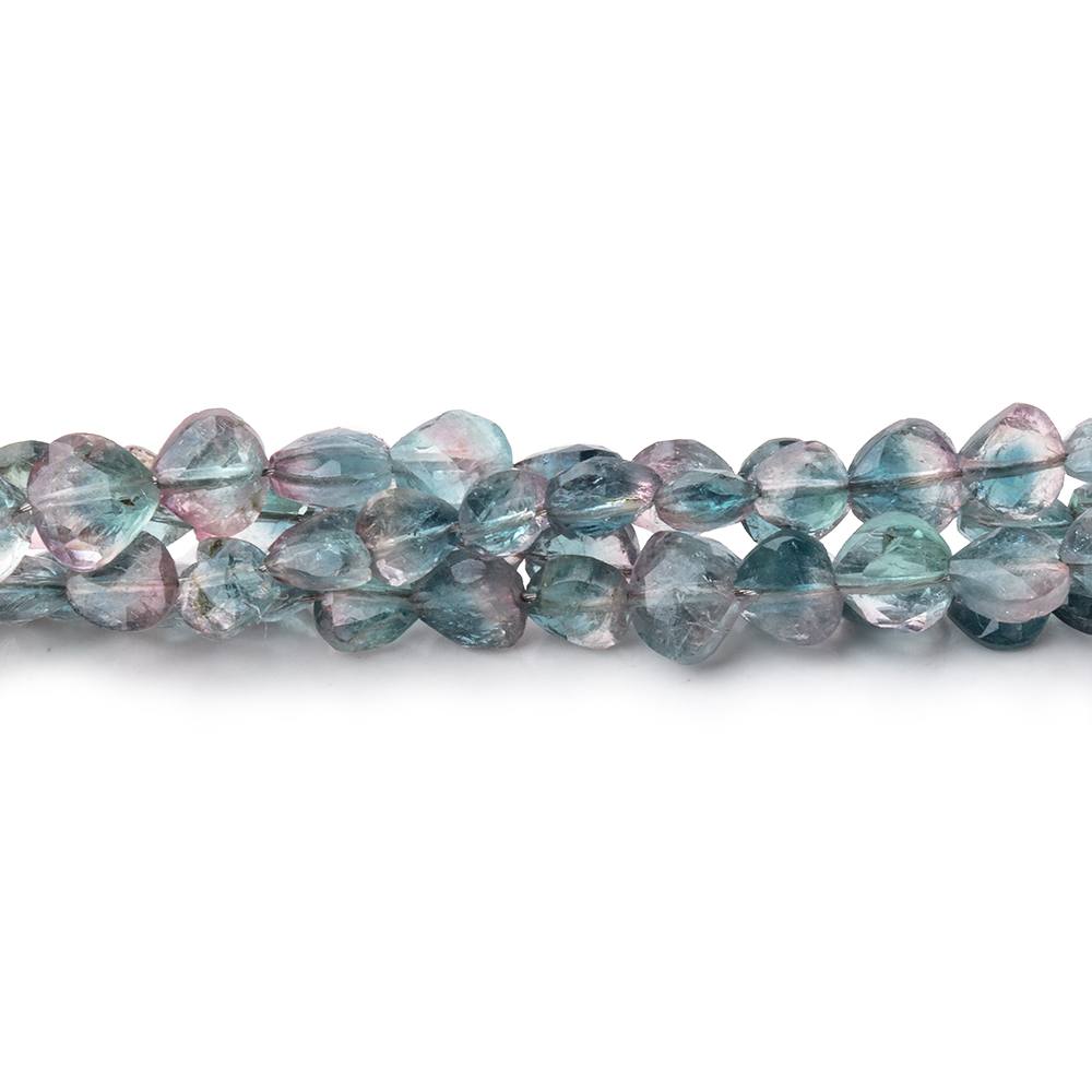 4-5mm Bi-Color Indicolite Tourmaline Faceted Heart Beads 16 inch 92 pieces - Beadsofcambay.com