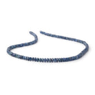 4-5mm Blue Sapphire Faceted Rondelle Beads 16 inch 142 pieces - Beadsofcambay.com