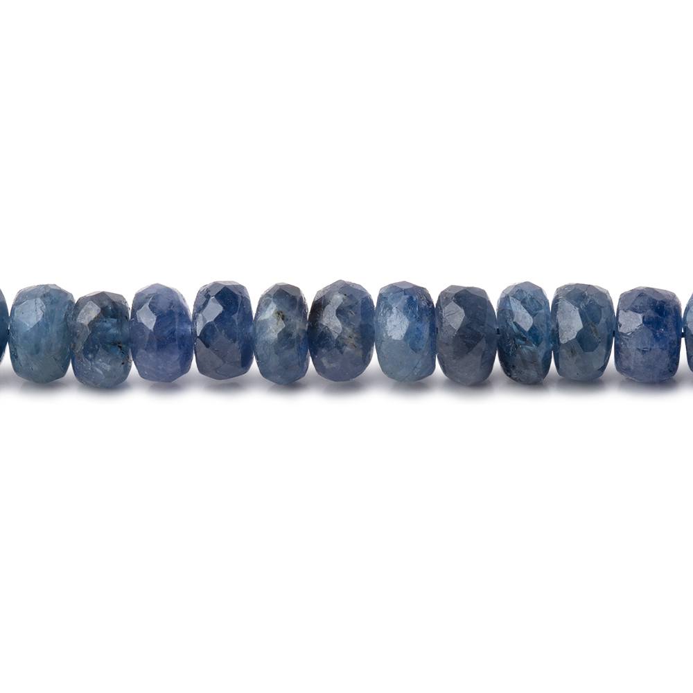 4-5mm Blue Sapphire Faceted Rondelle Beads 16 inch 142 pieces - Beadsofcambay.com