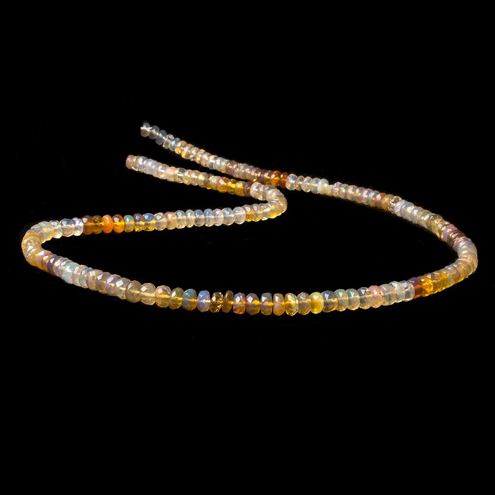 4 - 5mm Ethiopian Opal Faceted Rondelle Beads 18 inch 159 pieces - Beadsofcambay.com