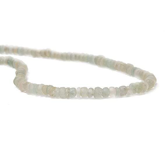 4-5mm Frosted Aquamarine & Yellow Beryl plain heshi 14 inch 110 pieces - Beadsofcambay.com