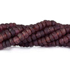 4-5mm Frosted Garnet Faceted Rondelle Beads 13 inch 115 beads - Beadsofcambay.com