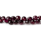 4-5mm Garnet Faceted Candy Kiss Beads 8 inch 68 pieces - Beadsofcambay.com