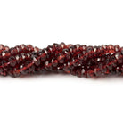 4-5mm Garnet faceted rondelle beads 13 inches 100 pieces - Beadsofcambay.com