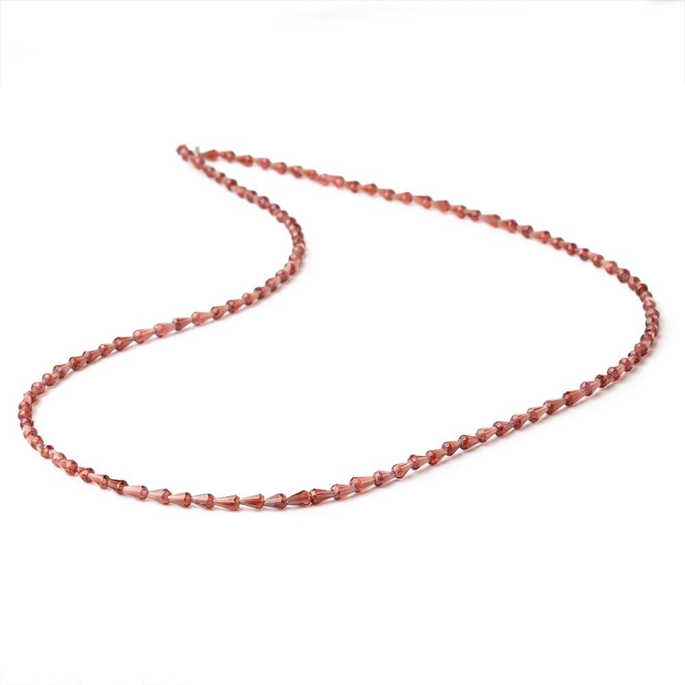 4-5mm Garnet Straight Drill Tear Drop Beads 18 inch 110 pieces - Beadsofcambay.com