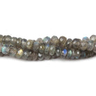 4-5mm Labradorite faceted rondelle 1mm drill hole beads 18 inch 185 pieces - Beadsofcambay.com
