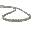 4-5mm Labradorite faceted rondelle 1mm drill hole beads 18 inch 185 pieces - Beadsofcambay.com