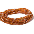 4-5mm Mandarin Garnet Plain Rondelle 15.5 inch 144 pieces - Beadsofcambay.com