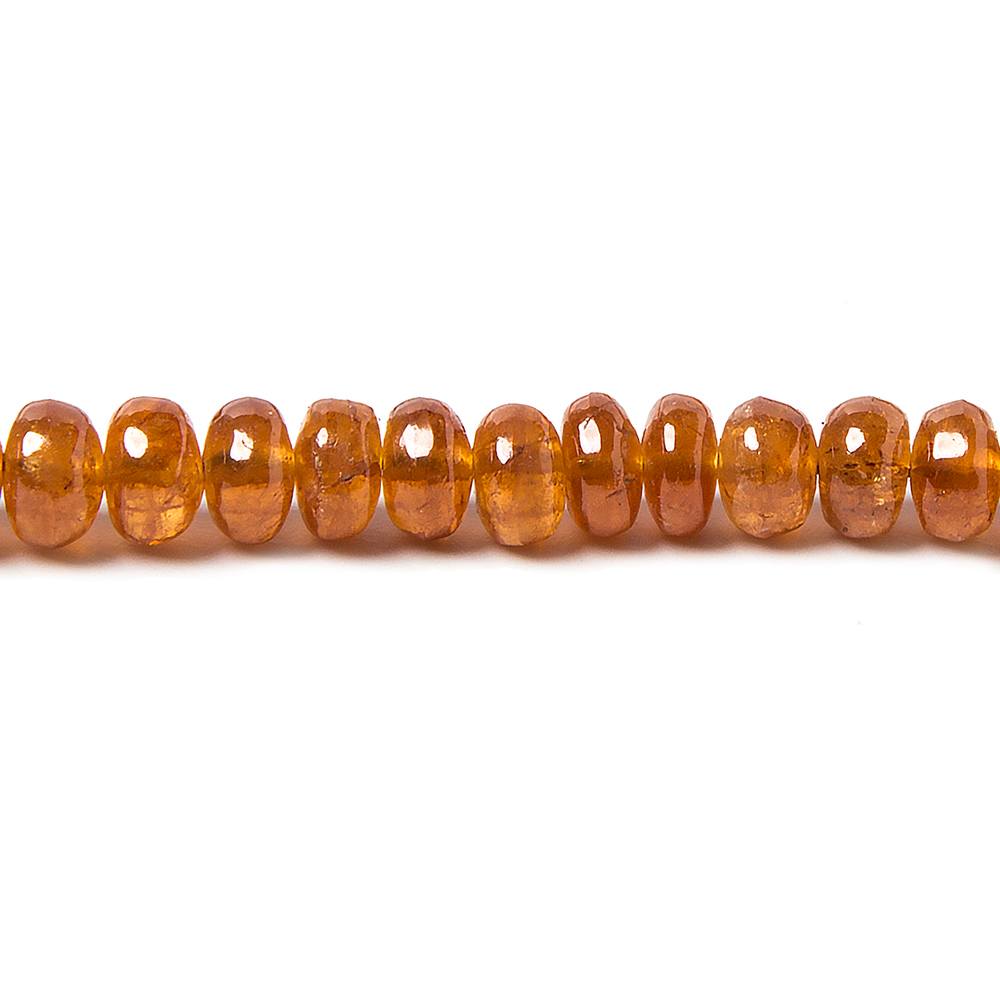 4-5mm Mandarin Garnet Plain Rondelle 15.5 inch 144 pieces - Beadsofcambay.com