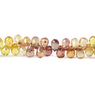 4-5mm Multi Color Songea Sapphire Faceted Tear Drop 7.25 inch 108 Beads - Beadsofcambay.com
