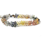 4-5mm Multi Color Songea Sapphire Faceted Tear Drop 7.25 inch 108 Beads - Beadsofcambay.com