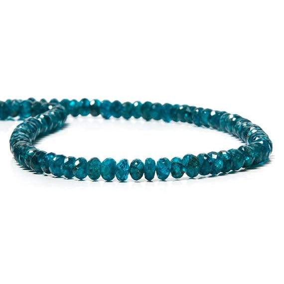 4-5mm Neon Apatite faceted rondelle Beads 14 inch 111 pieces - Beadsofcambay.com