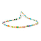 4-5mm Neon Multi Color Ethiopian Opal Plain Rondelle Beads 16 inch 184 pieces - Beadsofcambay.com