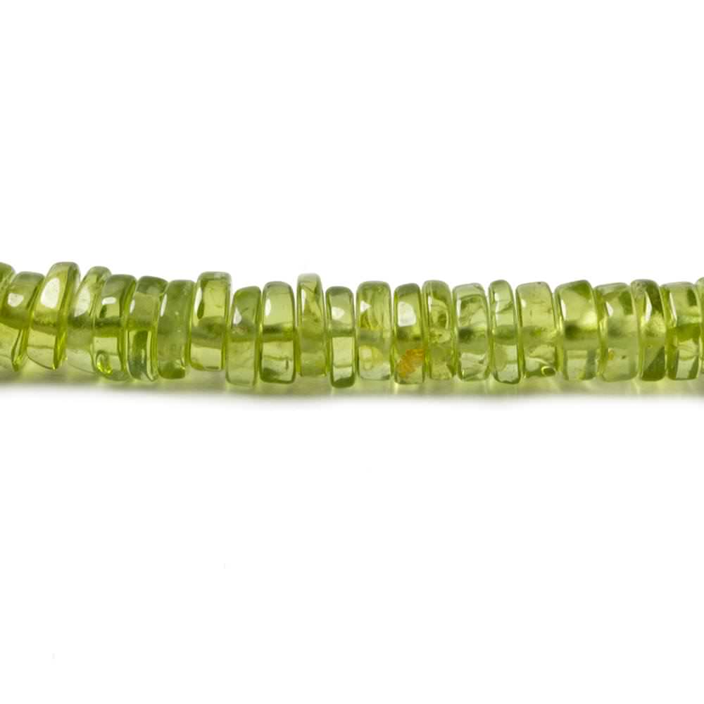 4-5mm Peridot Plain Rondelles 16 pieces 247 pieces - Beadsofcambay.com