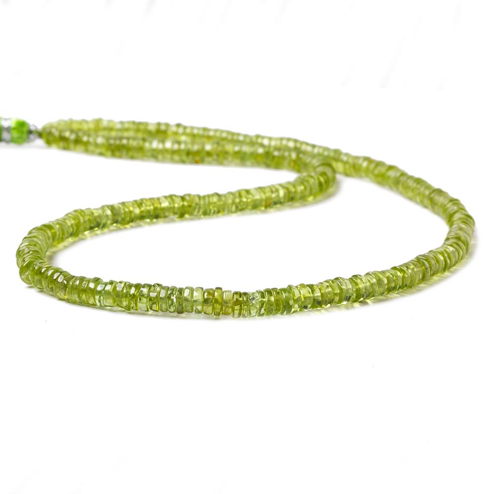 4-5mm Peridot Plain Rondelles 16 pieces 247 pieces - Beadsofcambay.com