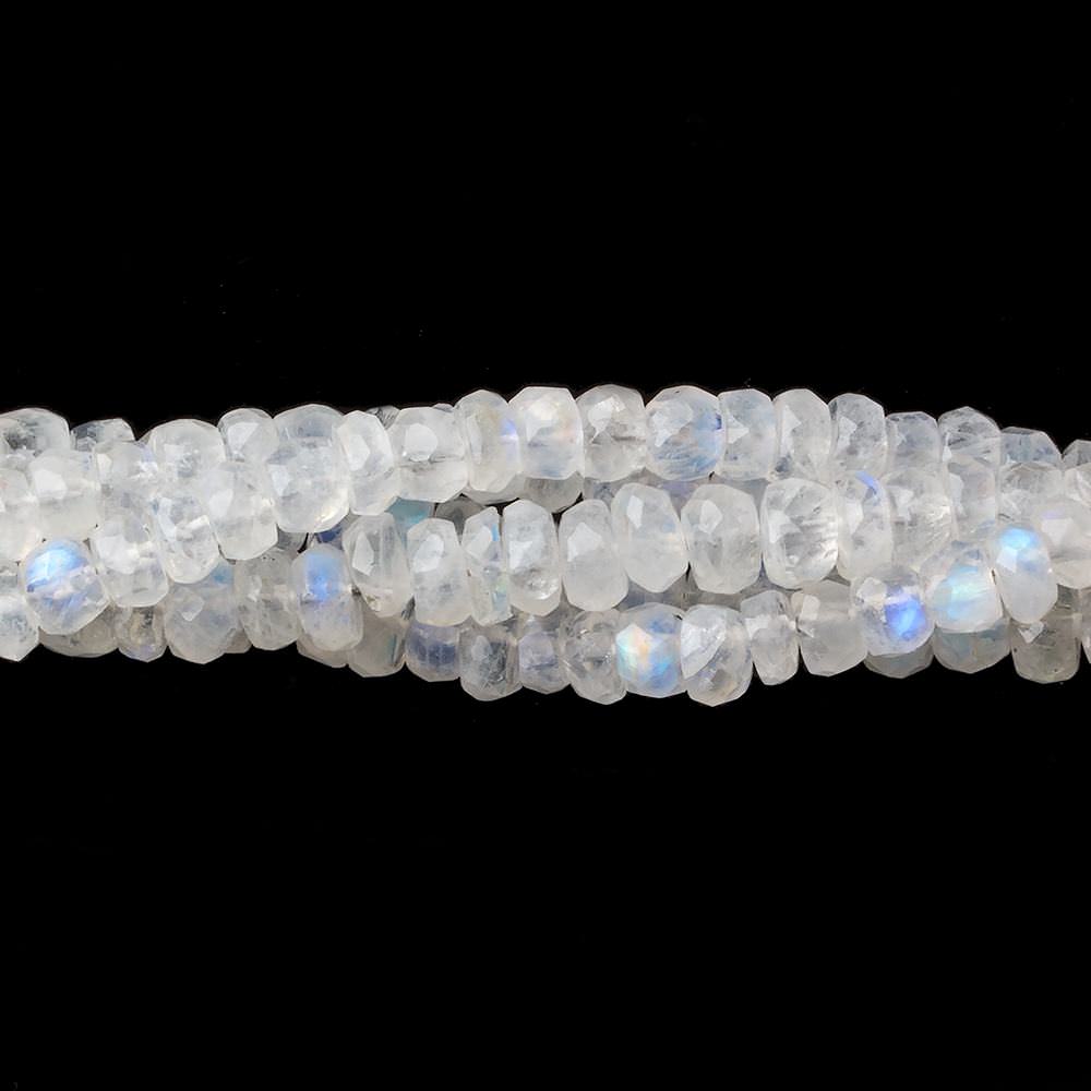 4-5mm Rainbow Moonstone Faceted Rondelle Beads 14 inch 110 pieces AA - Beadsofcambay.com