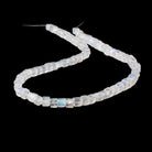 4-5mm Rainbow Moonstone Plain Cube Beads 14.5 inches 74 beads - Beadsofcambay.com