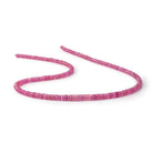 4-5mm Ruby Faceted Heshi Beads 18 inch 295 pieces AA - Beadsofcambay.com