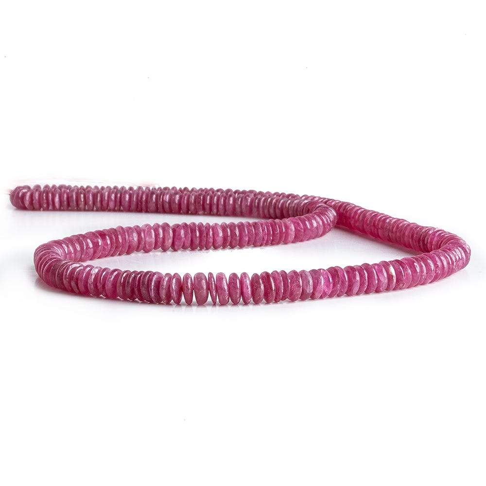 4-5mm Ruby plain rondelle Beads 17.5 inch 269 pieces A - Beadsofcambay.com