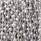 4-5mm Silver Petite Baroque Pearls on .925 Silver Chain - Beadsofcambay.com
