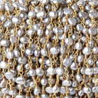 4-5mm Silver Petite Baroque Pearls on Vermeil Chain - Beadsofcambay.com