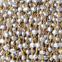 Freshwater Pearls with Vermeil Chain