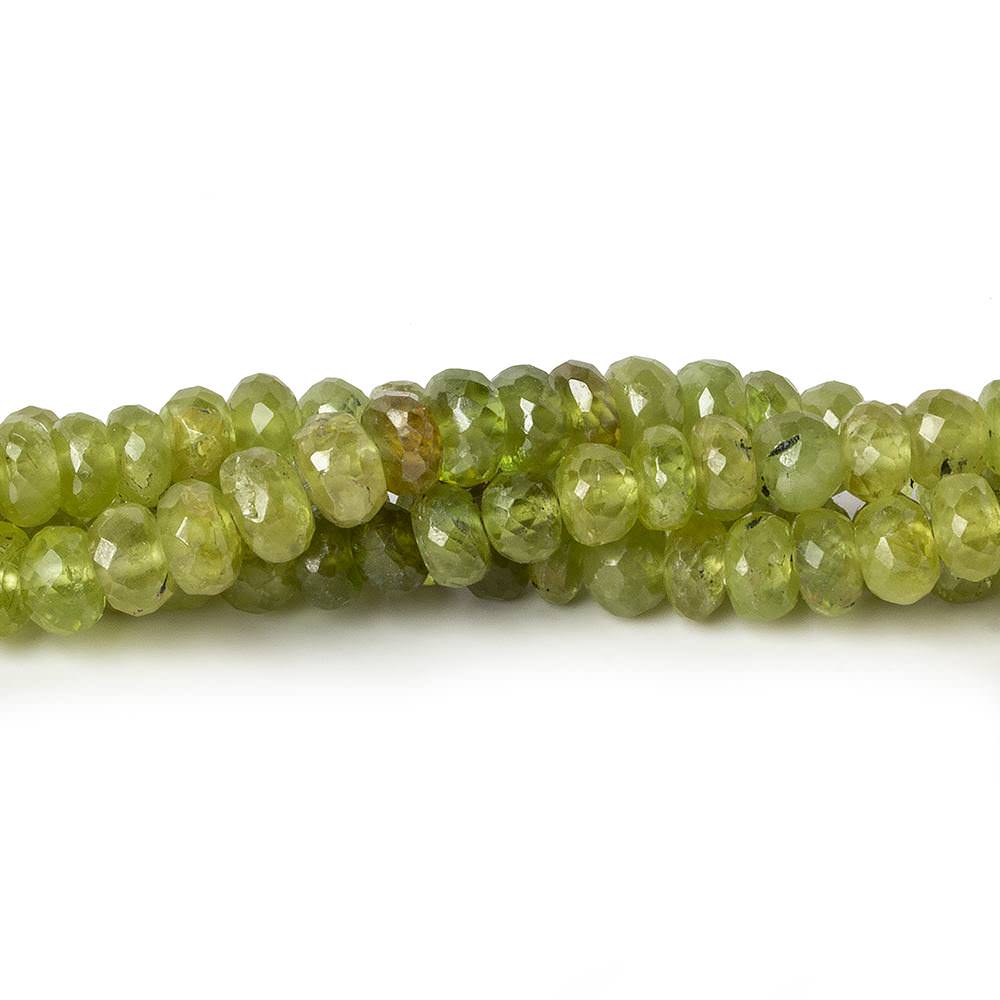 4-5mm Sphene faceted rondelles 18 inch 150 beads AA - Beadsofcambay.com