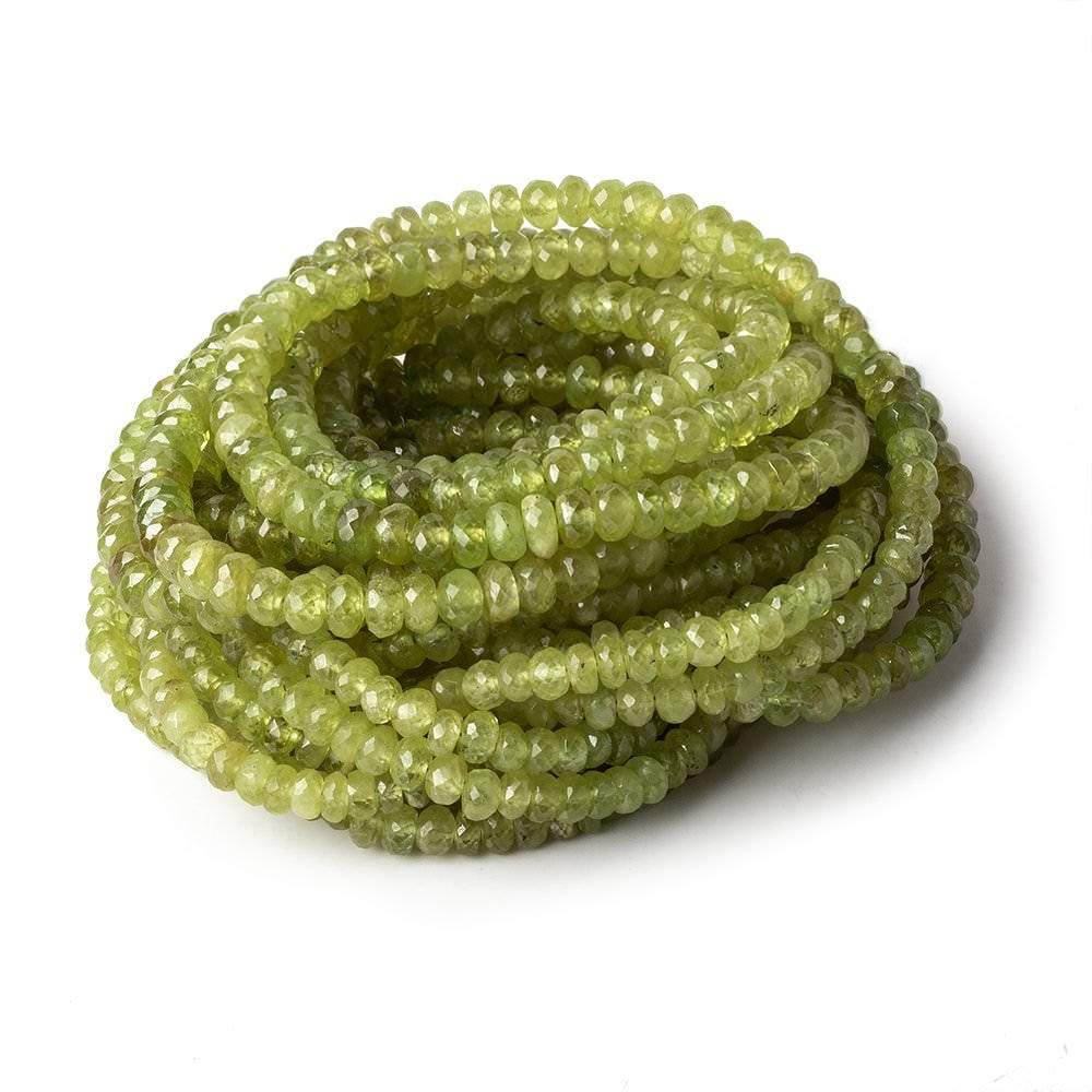 4-5mm Sphene faceted rondelles 18 inch 150 beads AA - Beadsofcambay.com