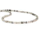 4-5mm Tourmalinated Quartz Faceted Rondelle 14.5 inch 160 pcs - Beadsofcambay.com