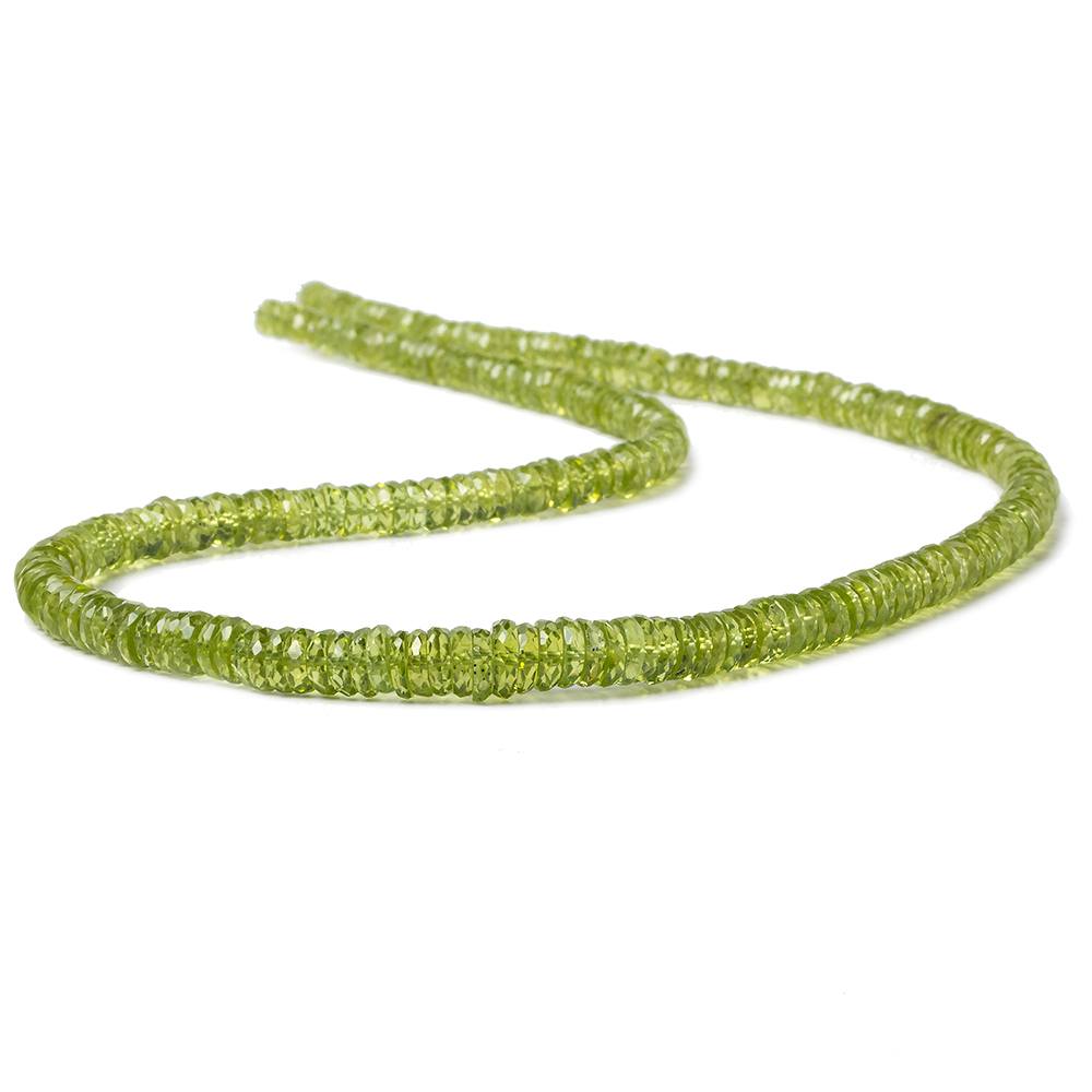 4-6.5mm Afghani Peridot faceted hishi beads 16 inch 260 pieces AA - Beadsofcambay.com