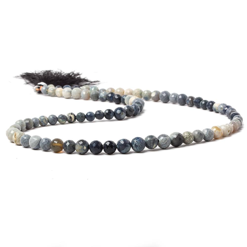 4-6.5mm Australian Opal Faceted Rounds 18 inch 88 beads A Grade - Beadsofcambay.com