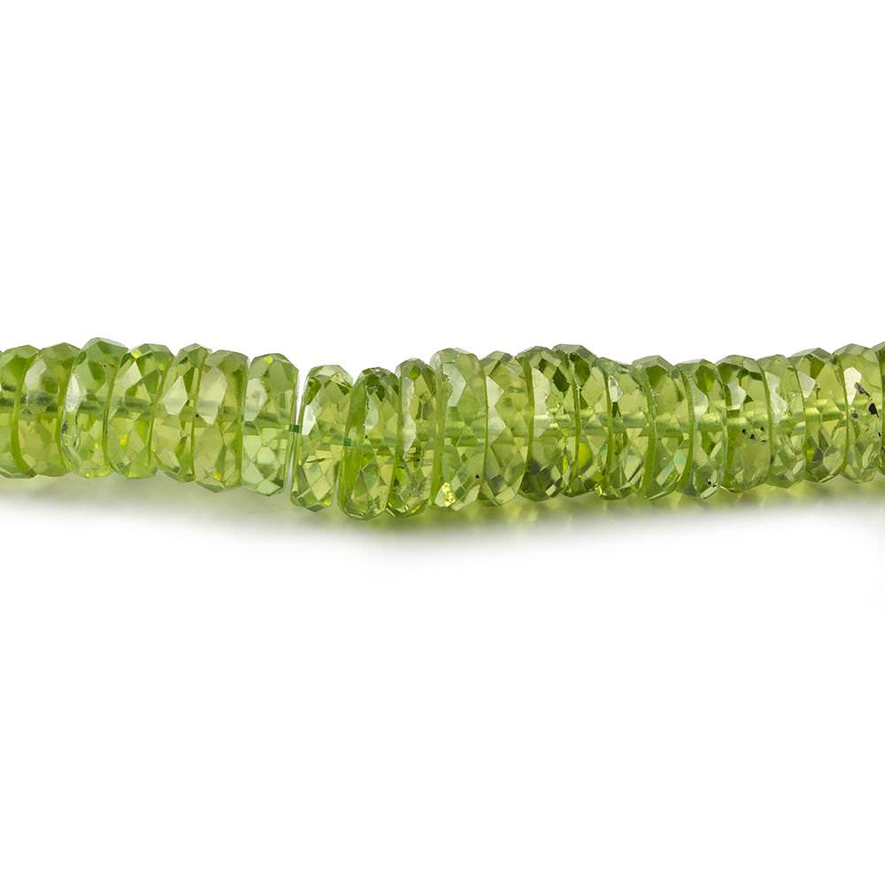 4-6.5mm Peridot faceted Heshi beads 16 inch 255 beads AA - Beadsofcambay.com