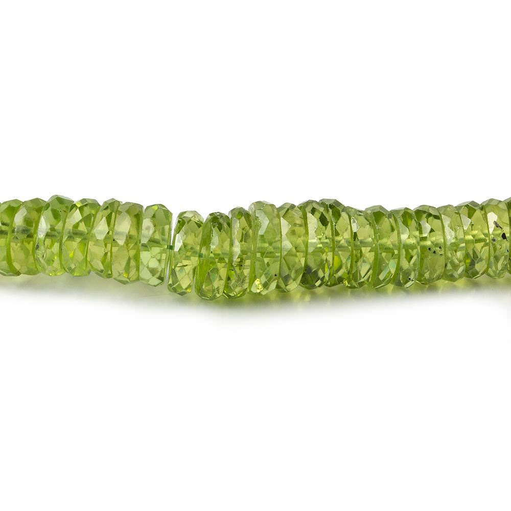 4-6.5mm Peridot faceted Heshi beads 16 inch 255 beads AA - Beadsofcambay.com