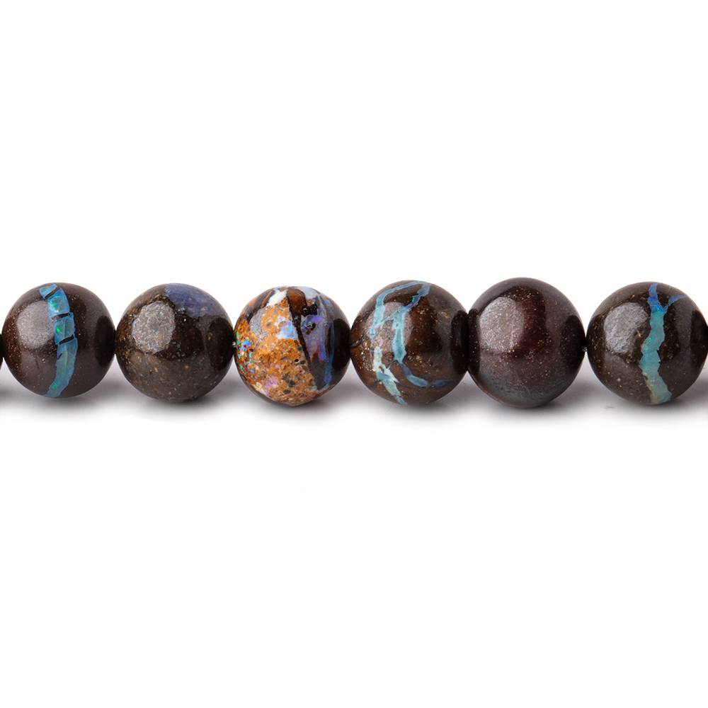 4-6mm Australian Boulder Opal Plain Round Beads 16 inch 78 pieces