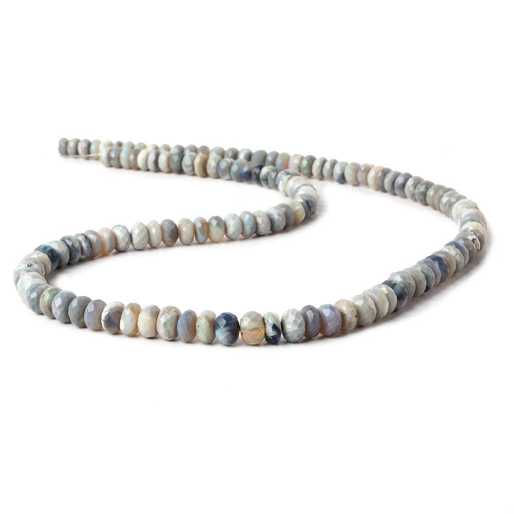 4-6mm Australian Opal Beads Faceted Rondelle Beads 18 inch 125 pcs AA - Beadsofcambay.com