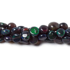 4 - 6mm Blue Ethiopian Opal Plain Coin Beads 18 inch 84 pieces - Beadsofcambay.com