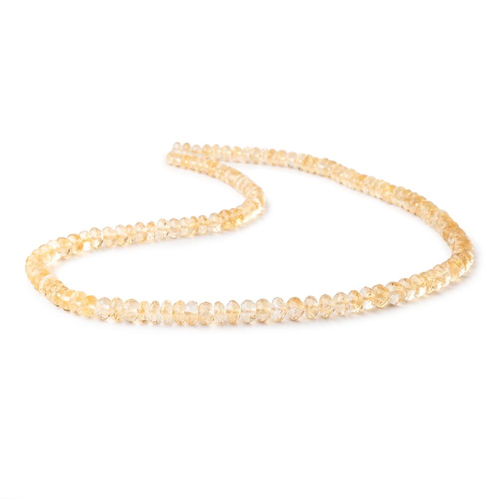 4-6mm Citrine Faceted Rondelle Beads 16 inch 125 pieces - Beadsofcambay.com