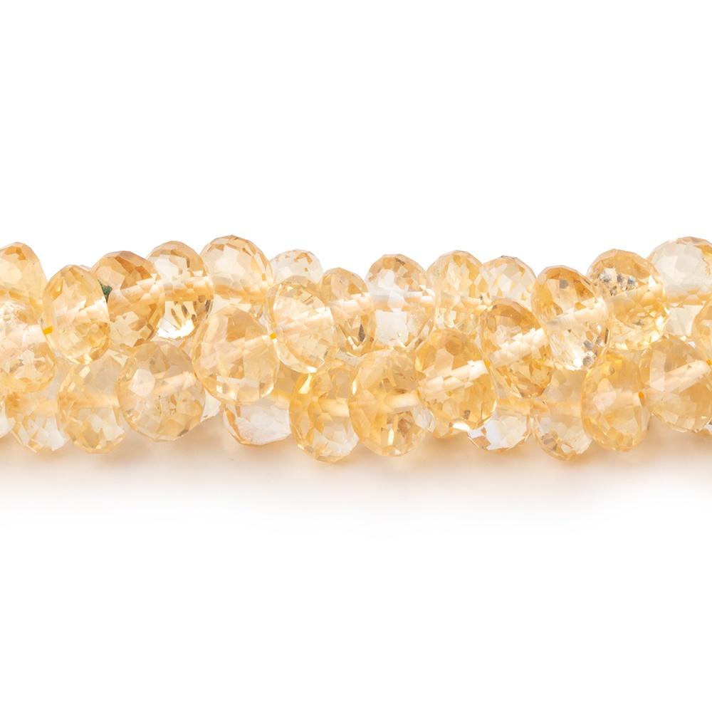4-6mm Citrine Faceted Rondelle Beads 16 inch 125 pieces - Beadsofcambay.com
