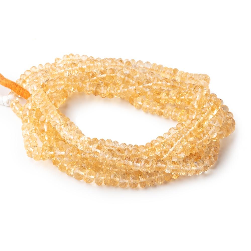 4-6mm Citrine Faceted Rondelle Beads 16 inch 125 pieces - Beadsofcambay.com