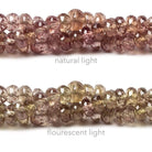 4-6mm Color Change Garnet faceted rondelle beads 18 inch 179 pieces - Beadsofcambay.com