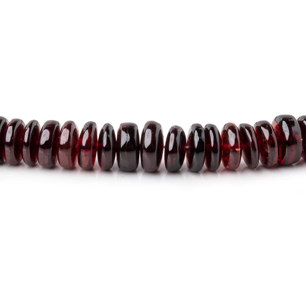 4-6mm Garnet Plain Heshi Beads 16 inch 196 pieces AAA - Beadsofcambay.com