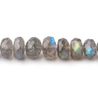 4-6mm Labradorite Faceted Rondelle Beads 17.5 inch 140 pieces - Beadsofcambay.com