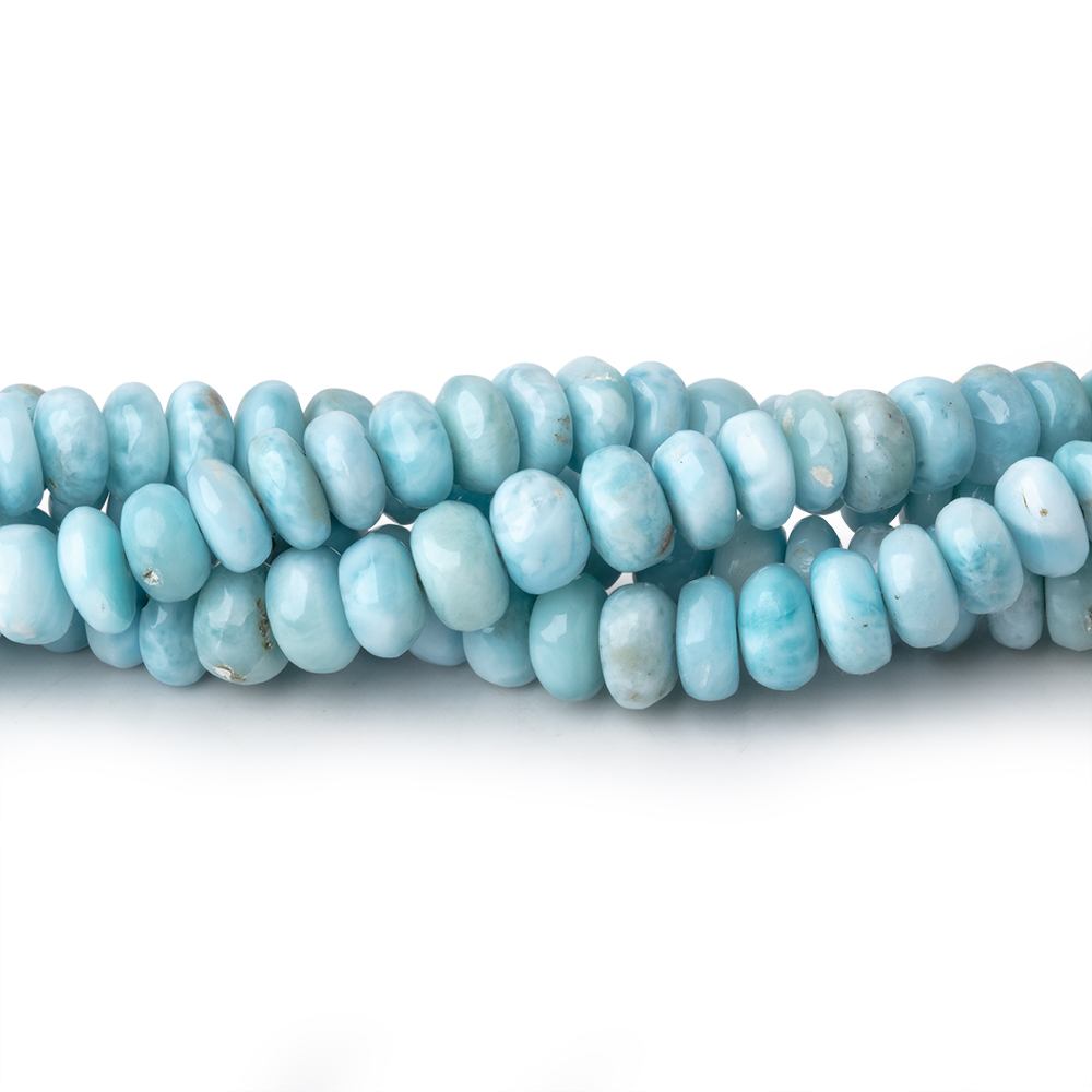 4-6mm Larimar Plain Rondelle Beads 18 inch 154 pieces AA - Beadsofcambay.com