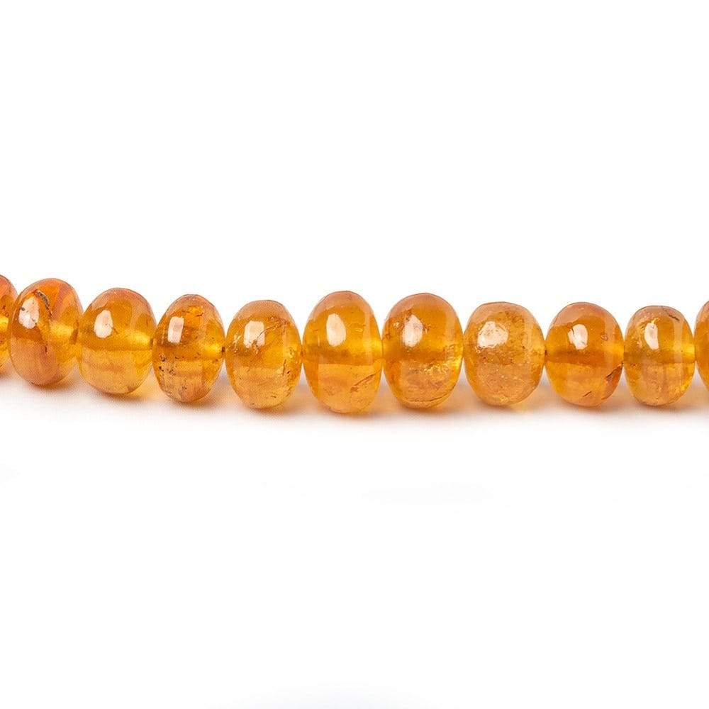 4-6mm Mandarin Garnet Plain Rondelle Beads 16 inch 109 pieces AAA - Beadsofcambay.com