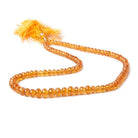 4-6mm Mandarin Garnet Plain Rondelle Beads 16 inch 109 pieces AAA - Beadsofcambay.com