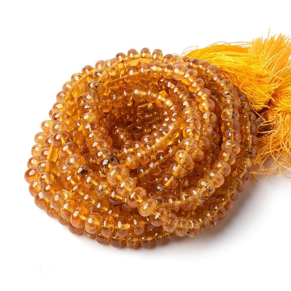 4-6mm Mandarin Garnet Plain Rondelle Beads 16 inch 109 pieces AAA - Beadsofcambay.com