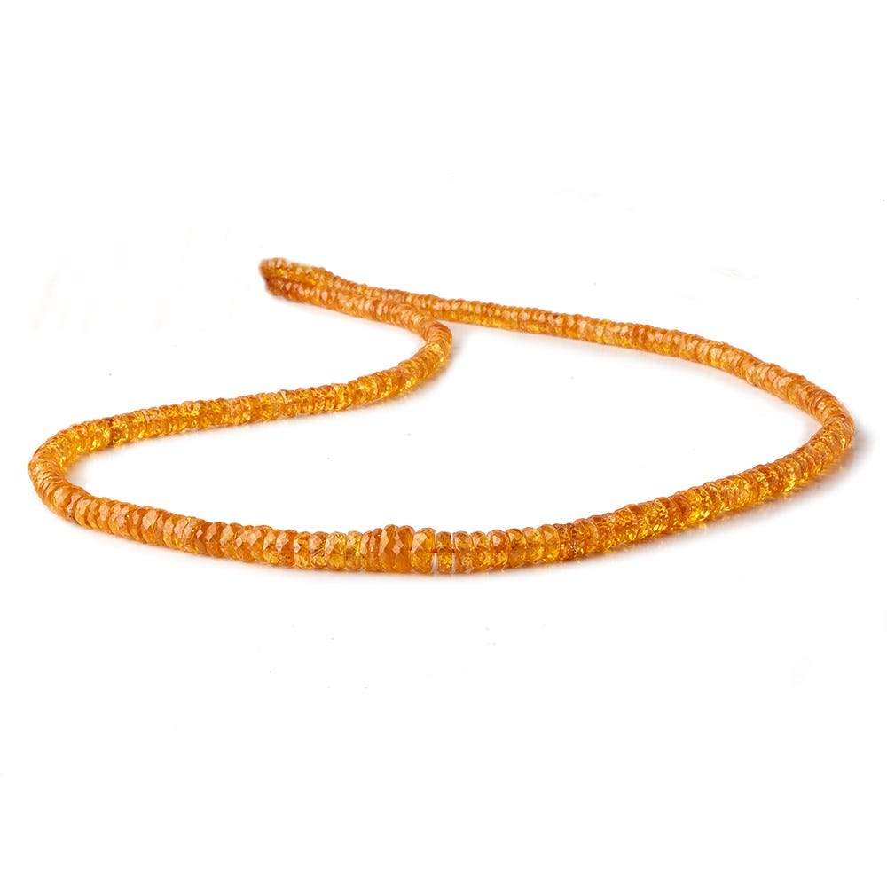 4-6mm Mandarin Garnet faceted heshi beads 18 inch 250 pieces A - Beadsofcambay.com