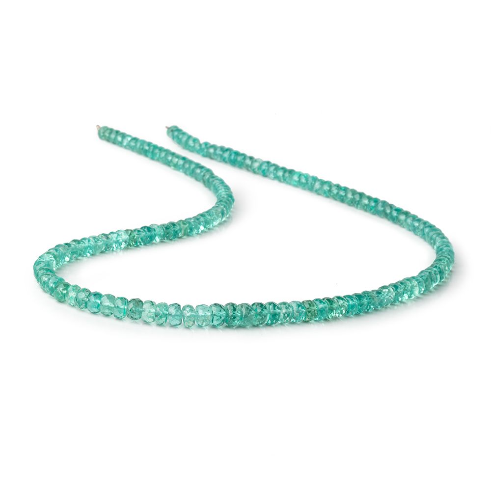 4-6mm Pool Blue Apatite Faceted Rondelle Beads 16 inch 139 pieces AA - Beadsofcambay.com