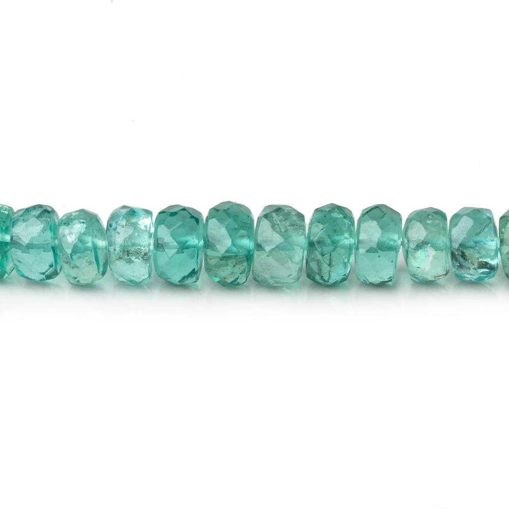 4-6mm Pool Blue Apatite Faceted Rondelle Beads 16 inch 139 pieces AA - Beadsofcambay.com