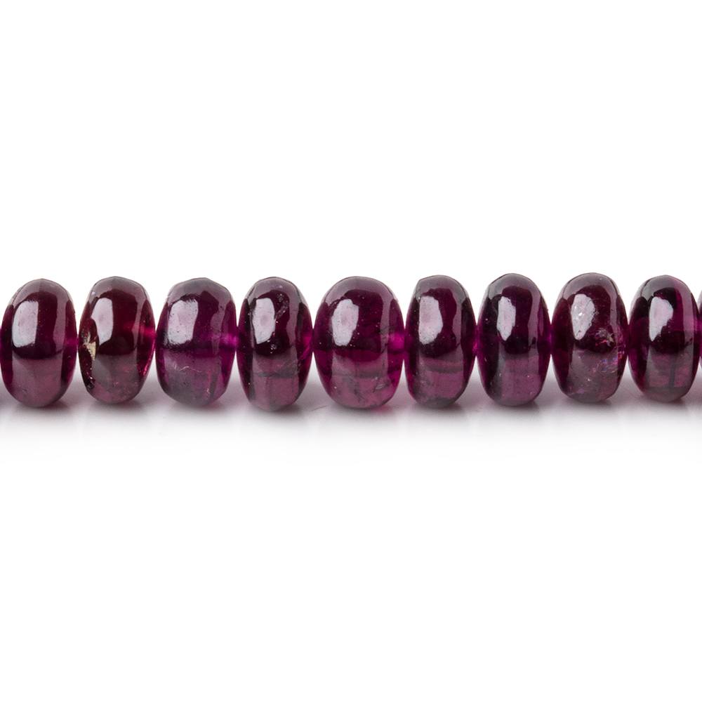 4-6mm Rhodolite Garnet plain rondelle beads 18 inch 148 pieces AA - Beadsofcambay.com